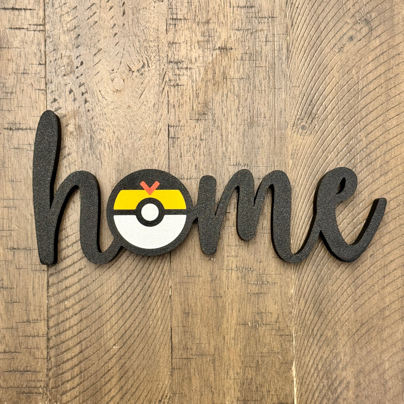Level Pokeball Home Sign