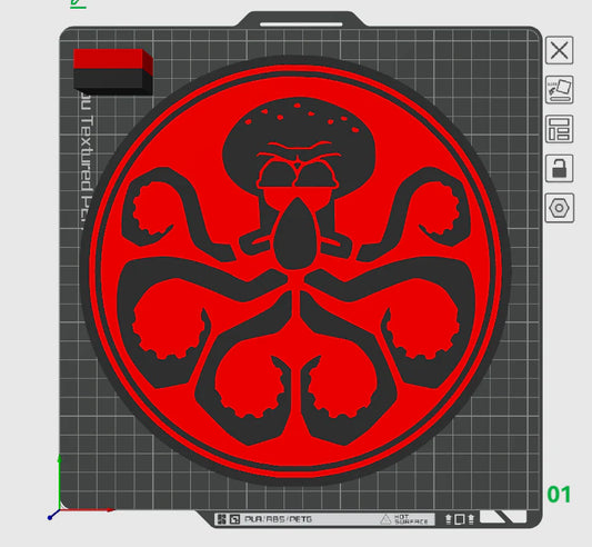 Hydra Squidward - 3D Printed Light Box