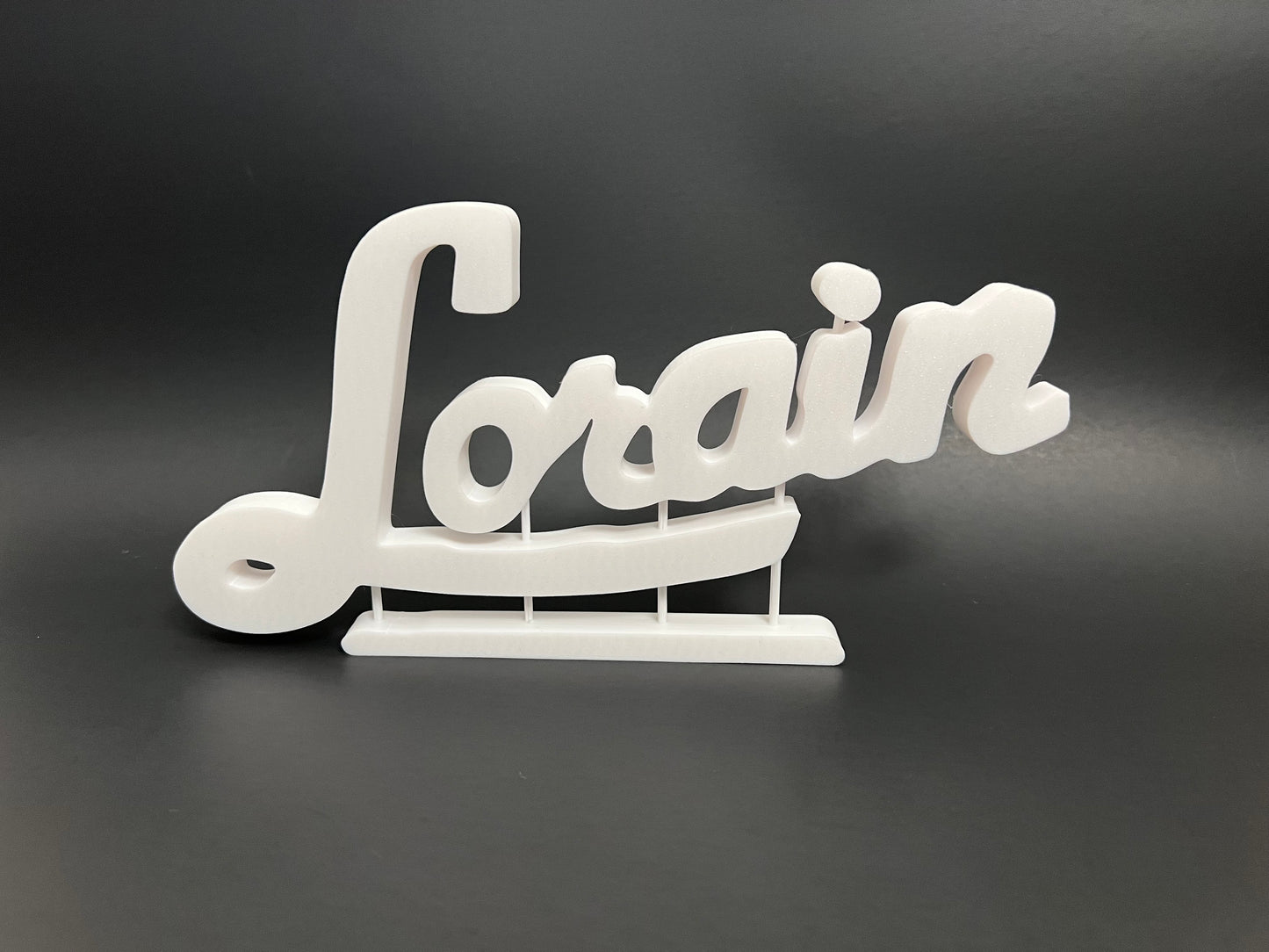Lorain Script Sign