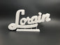 Lorain Script Sign