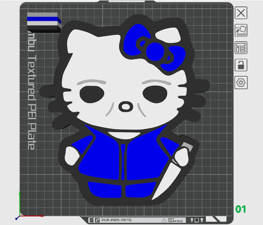Hello Kitty Michael Myers - 3D Printed Light Box