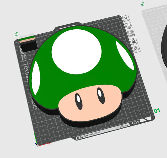 1-UP Mushroom Mario - 3D Printed Light Box