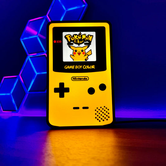 Pikachu Yellow Version Gameboy Color - 3D Printed Light Box